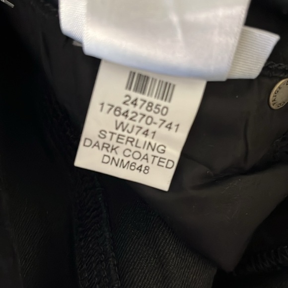 PAIGE NWOT VERDUGO ANKLE BLACK JEANS - Sterling Dark Coated- Size 28 - Picture 11 of 12